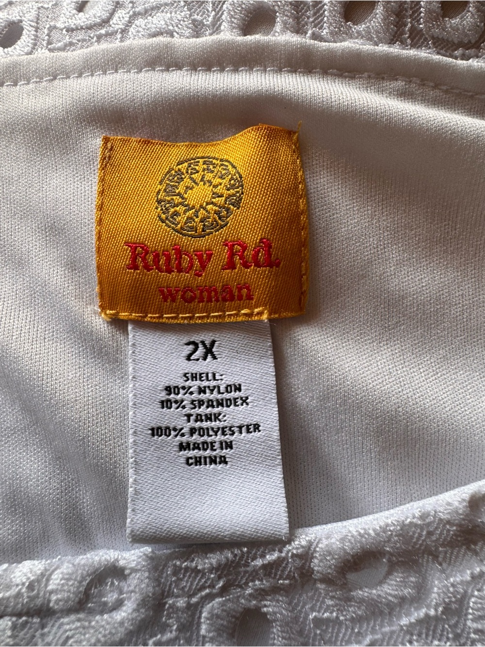 Ruby Rd. Cream Lace Keyhole Tunic - Picture 4 of 4